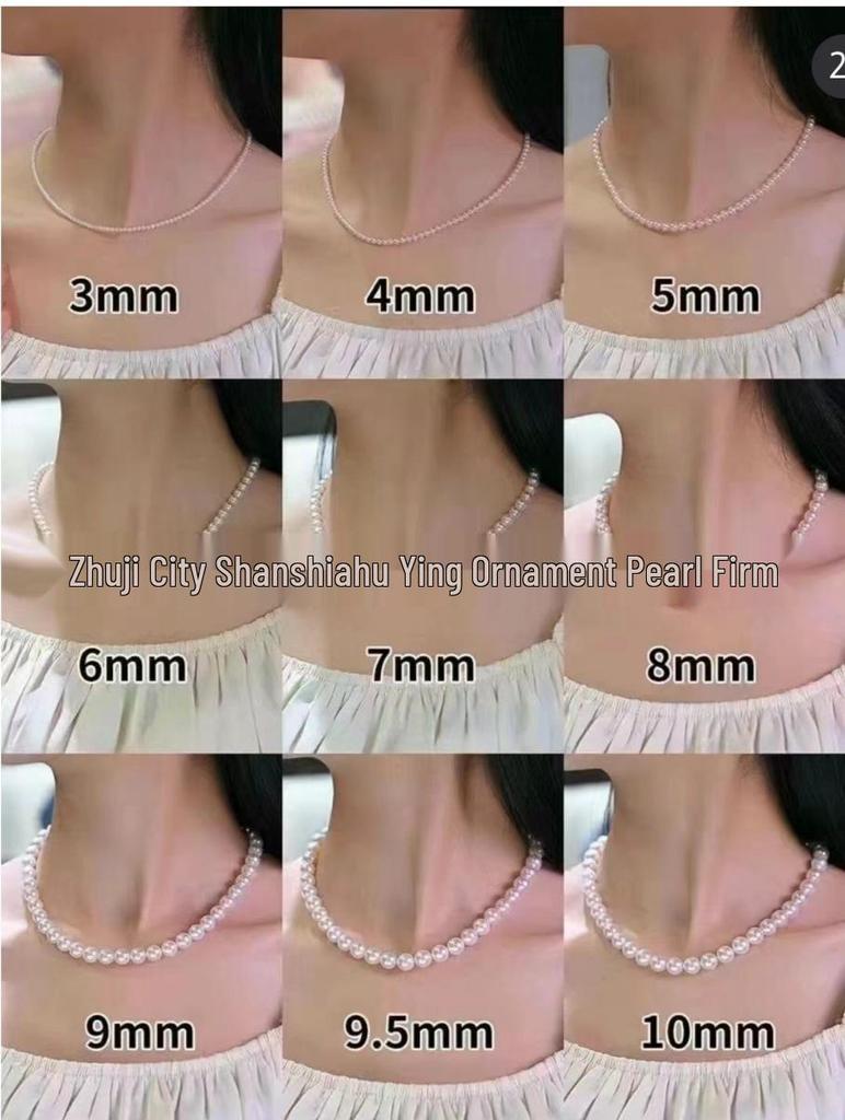 Natural Freshwater Pearl Necklace DIY Kit, Cold White 5-6mm Round with Minor Flaws