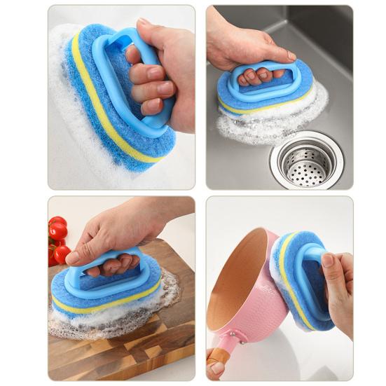 Tub Cleaning Brush Ergonomic Handle Scrubber Shower Stalls Stiff Bristle Cleaning Kitchen Sinks Window Frames Cleaning