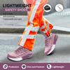 Women's Steel Toe Safety Shoes - Pink Anti Smash & Anti Puncture - Wide European Sizes - Fashion Work Boots for Ladies