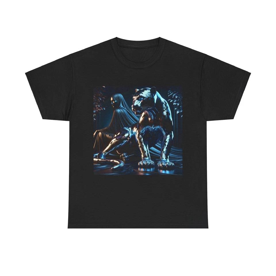 Unisex Adult T Shirt Shadowed Chrome Jaguar Sensual Elegance 3XL