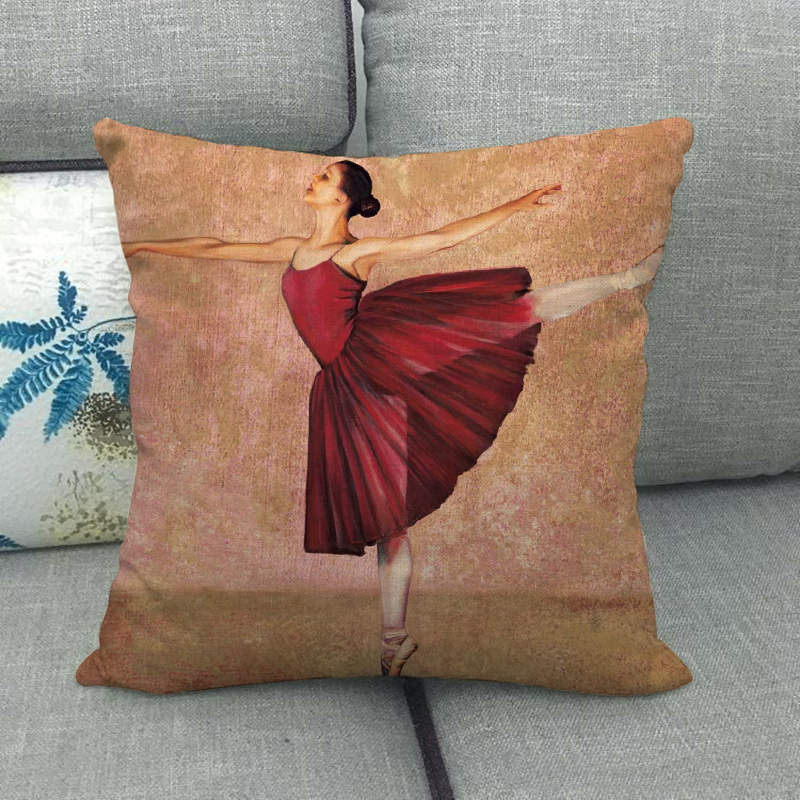 Elegant And Charismatic Dancer Series Digital Printing Short Plush Pillow Covers For Car Sofa Office Cushion Cover Home Goods