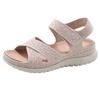 Sapatos de Verão 2026 Sandálias Baixas Femininas Marca Mulher Sapatos de Férias de Verão Estilo Bohemia Sandálias Modernas Rosa Azul Tamanho Grande 42
