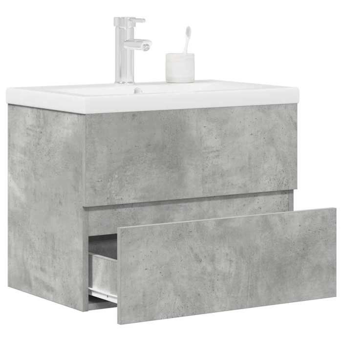 VidaXL Ensemble de meubles de salle de bain 2 pcs gris béton 3324914
