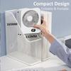 Portable Desk Fan Mini USB Rechargeable Fan Foldable Small Desktop Fan with Power Display Portable Table Fan for Home Office