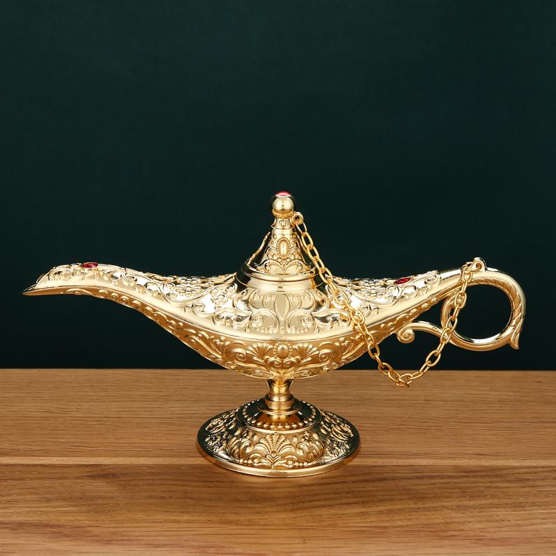 Aladdin Lamp Vintage Home Decor Southeast Asian Craft Luxury Creative Study Wish Light Russian Ornament
