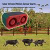 High-Power Dual Speaker Solar Animal Repeller with Infrared Sensor and Red/Blue Strobe Light