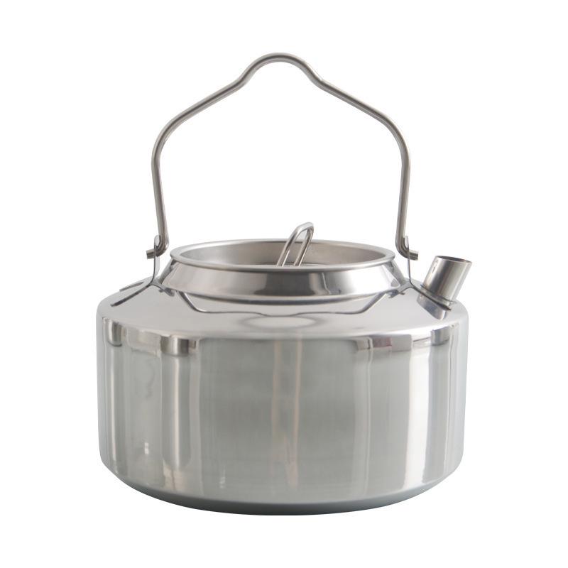 Ultralight Stainless Steel Camping Kettle - Portable Outdoor Use