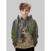 Felpe da Caccia al Cervo per Ragazzi Animali Mimetismo Outdoor Stampa Completa 3D Primavera Autunno Vestiti per Bambini Semplice Casual Felpa Top