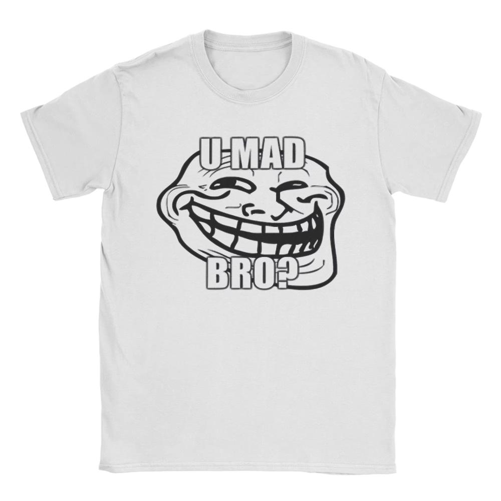

Vintage TShirt Troll Face Meme Cotton T Shirts Fashion Tee Shirt for Unisex Women Beach Awesome Printed Unisex Short Sleeve Clothing M