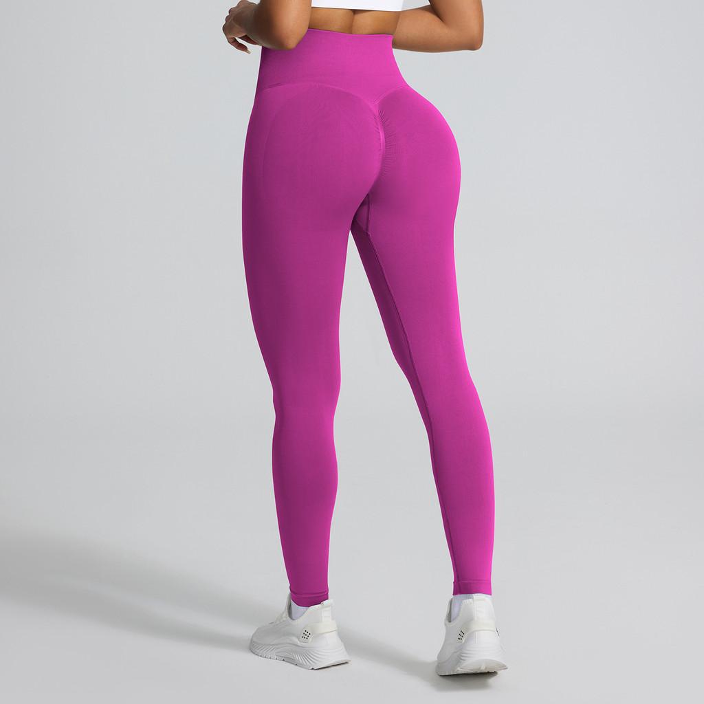 Seamless Peach Hip Yoga Pants For Women High Waist Toning Fitness Workout Trousers