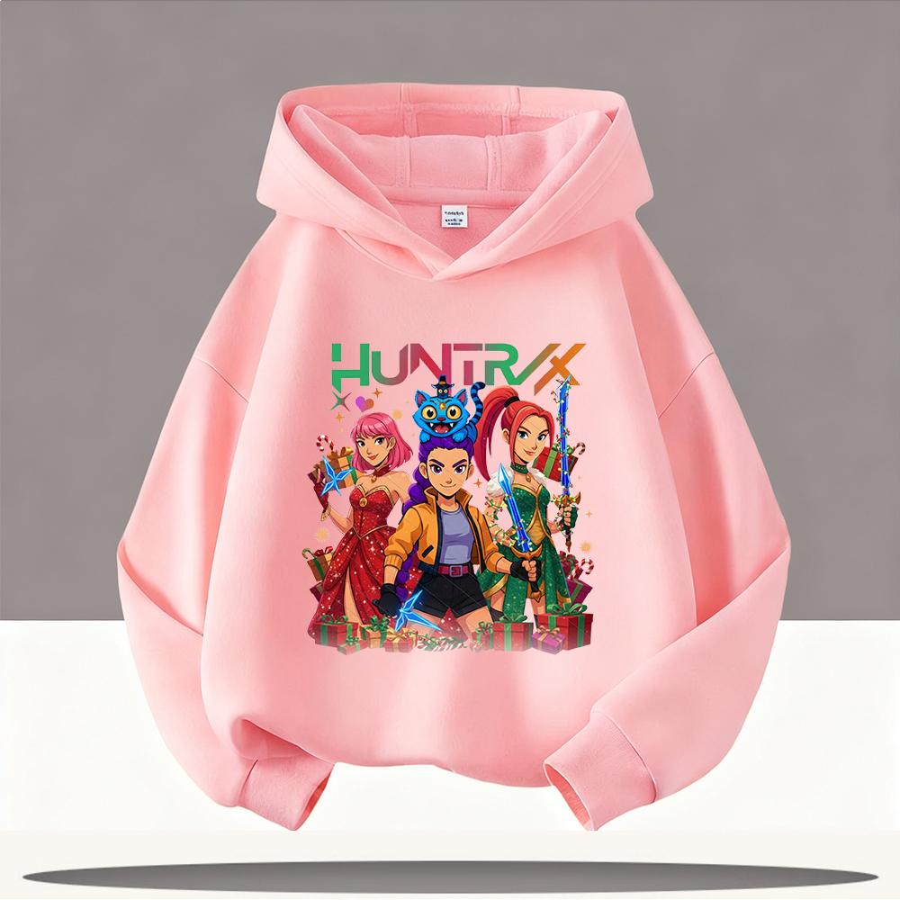 KPop Demon Hunters Autumn Kids Hoodie Cartoon Character Boys Girls Casual Christmas Present Comfy Hoodie
