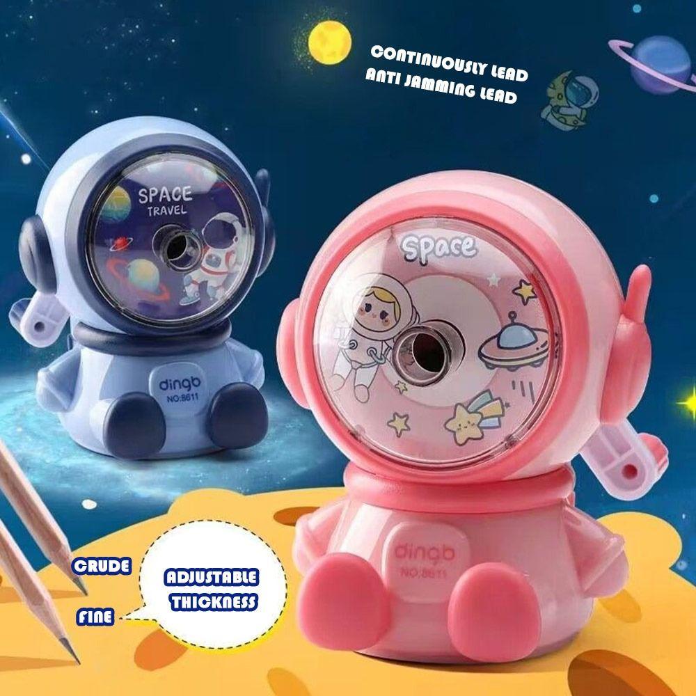 Cartoon Astronaut Pencil Sharpener Creative Students Stationery Funny Office Supplies