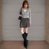 New Arrivals Open Run Women Double Ruffle Ribbon Mini Skirt