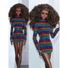 Hot pink clothes set / top + coat + skirt / 30cm doll clothing suit outfit for 1/6 Xinyi FR ST OB BB Doll / dollhouse toy