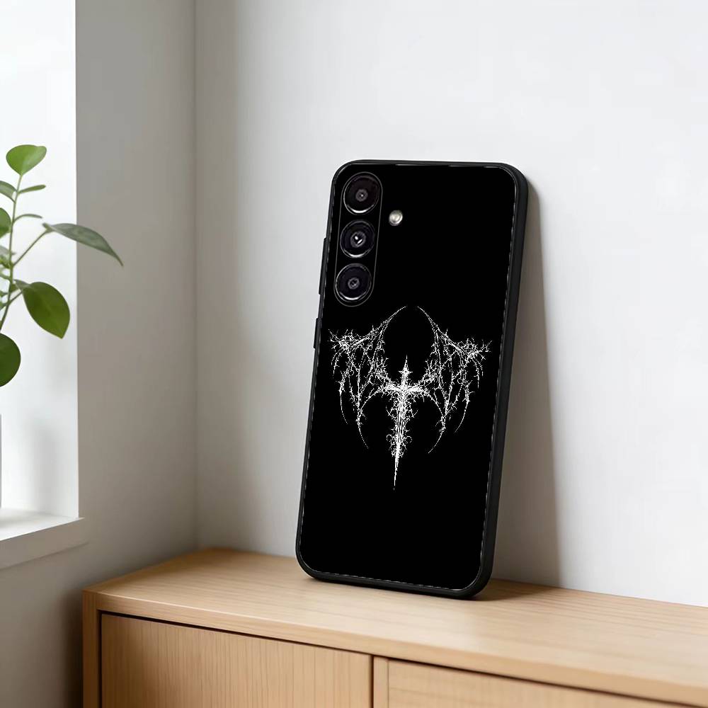 C-Cool Dark Gothic Cross Mark Phone Case For Samsung Galaxy A91,80,73,72 ,71,53,52,32 ,31,22,21s,20,Soft Black Case