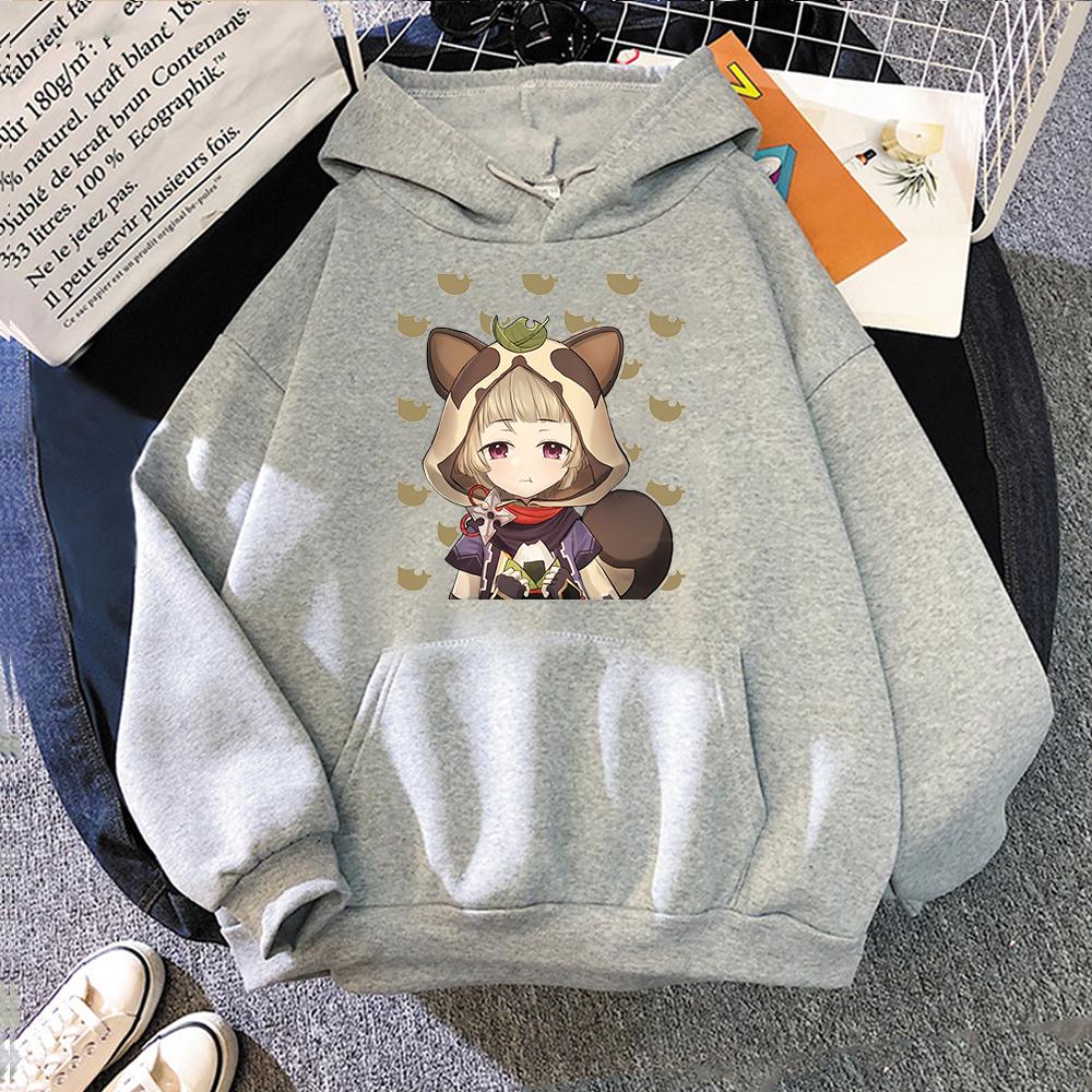 Kawaii Genshin Impact Hanoră Sayu Hanorac grafic Hanorac Wo Unisex Toamnă Iarnă Streetwear Pulover Unisex cu glugă cu mânecă lungă