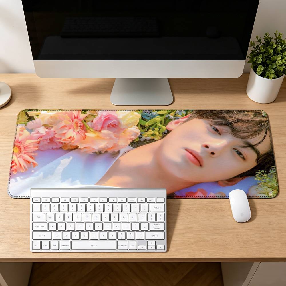 Cha Eun Woo Mouse Pad Rubber Thicken Overlock Gaming Table Mat Office Computer Keyboard Pad PC Mousepad