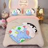 Duvet Cover Set Crayon Shin-chan Cartoon Bedding Set, Boy and Girl Home Room Bedroom Soft Duvet Set, King Size 260x240cm