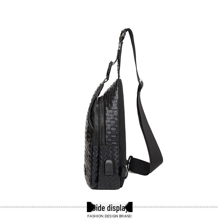 2024 Men's Large Capacity Korean Casual Messenger Bag with USB - Multifunctional Business Shoulder Bag