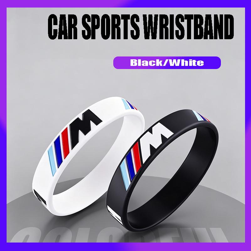 For BMW M3 M4 M5 G M Bracelet Commemorative Bracelet Sports Trendy Brand Male and Female Couple Silicone Bracelet Auto Keychain