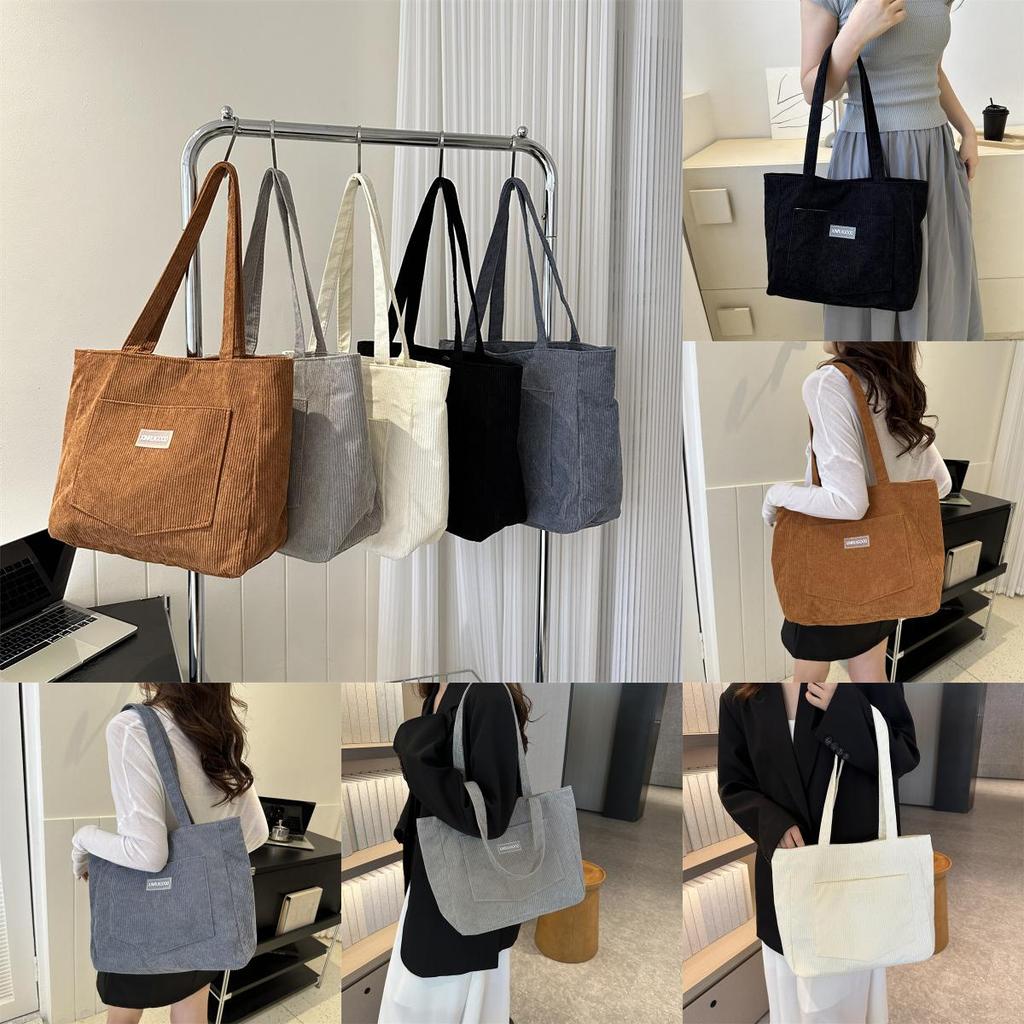 Cotton Shoulder Bag With Magnetic Closure For Daily Casual Use