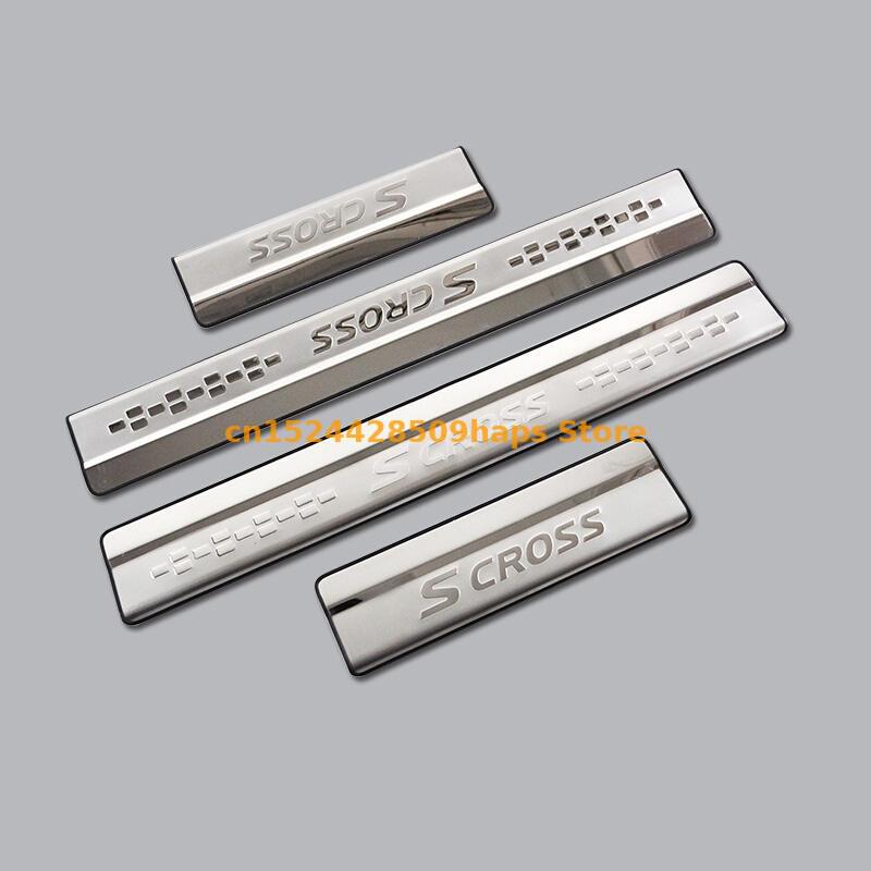 For Suzuki S-cross SX4 2018 2017 2016 2015 Stainless Steel Door Sill Scuff Plate Welcome Pedal Car Styling Accessories 4