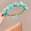 Girls Floral Hair Band Soft Fabric Flowers Headpiece Floral Hair Wreath For Kids Birthday Party Wedding Photo Prop