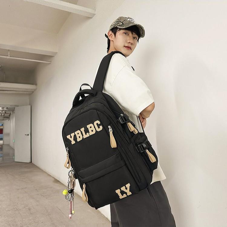 Schoolbag American Large Capacity Girls Trendy Lightweight Simple Versatile School Bag Junior High School Student Backpack