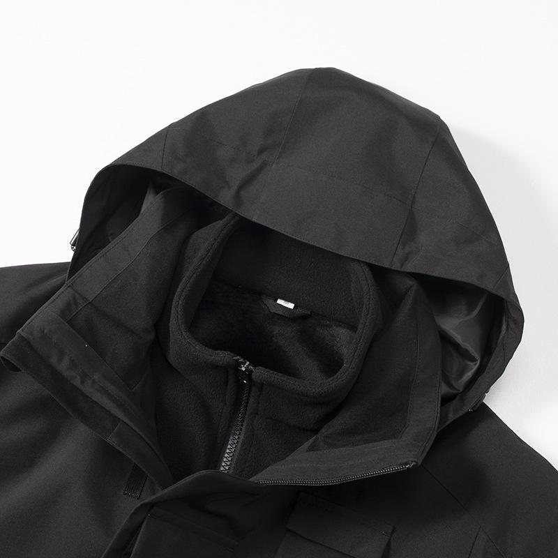 Winter Charge Jacket Men's and Women's Same Three-in-one Two-piece Set Fleece Liner Outdoor Trench Coat Casual Jacket