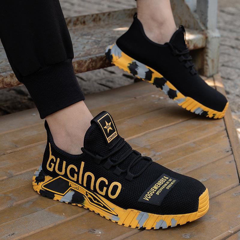 Men Work Safety Shoes Steel Toe Cap Indestructible Shoes Anti-smash Anti Puncture Work Sneakers Wear Resistant Protective Shoes