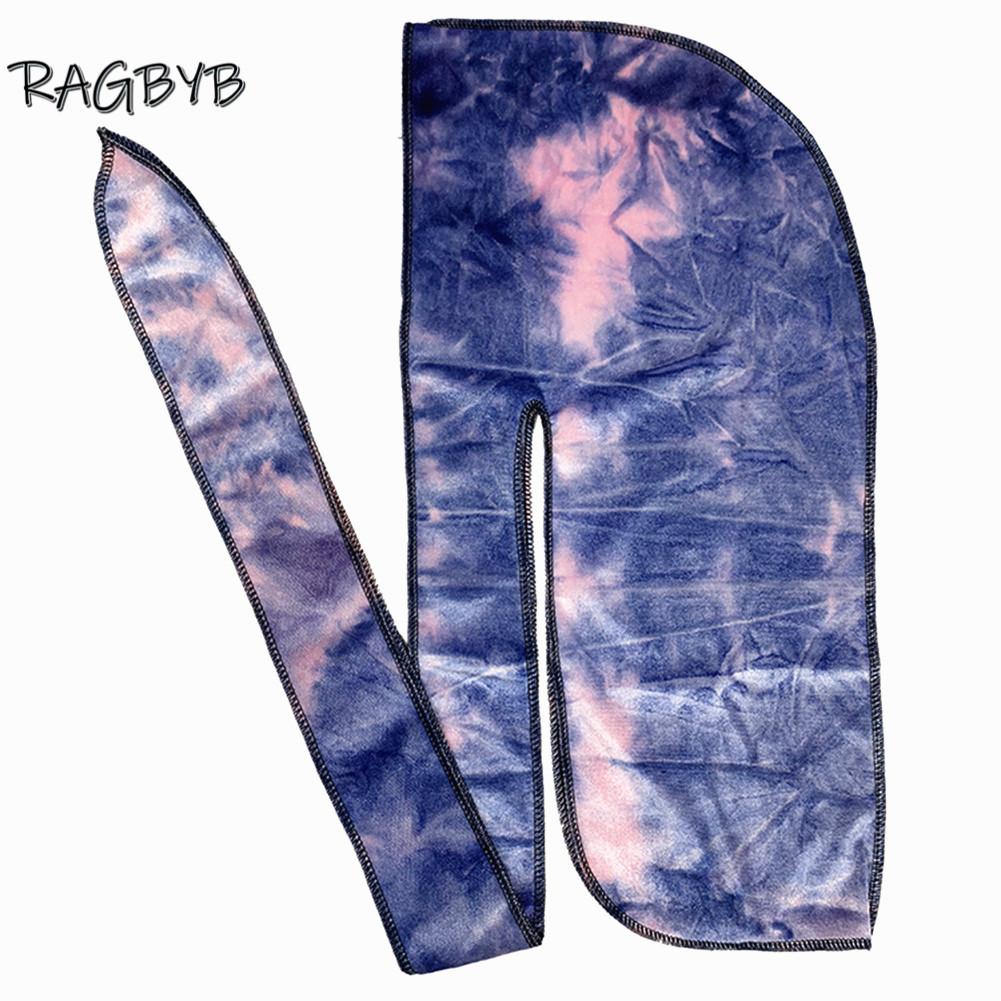 Unisex Männer Samt Durag Bandanas Für Männer Batik Print Samt Durags Langes Bandana Haarkappe Wellen Kappe Schal Durag