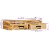 TV Wall Cabinet 80x30x19 Cm Rough Mango Wood