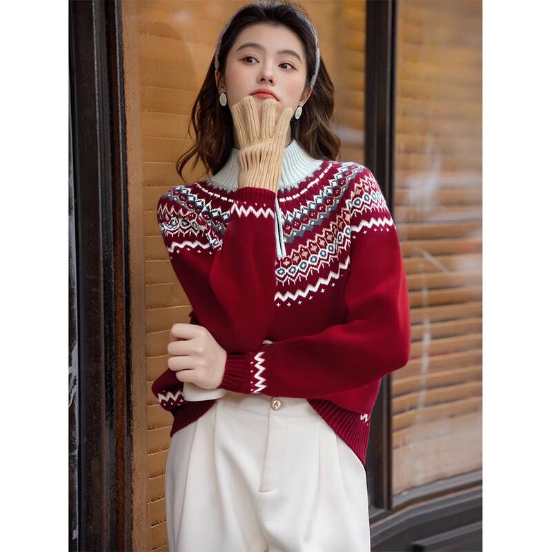 Mokana Women's Stylish Long Sleeve Lambswool Sweater MKNJD3191