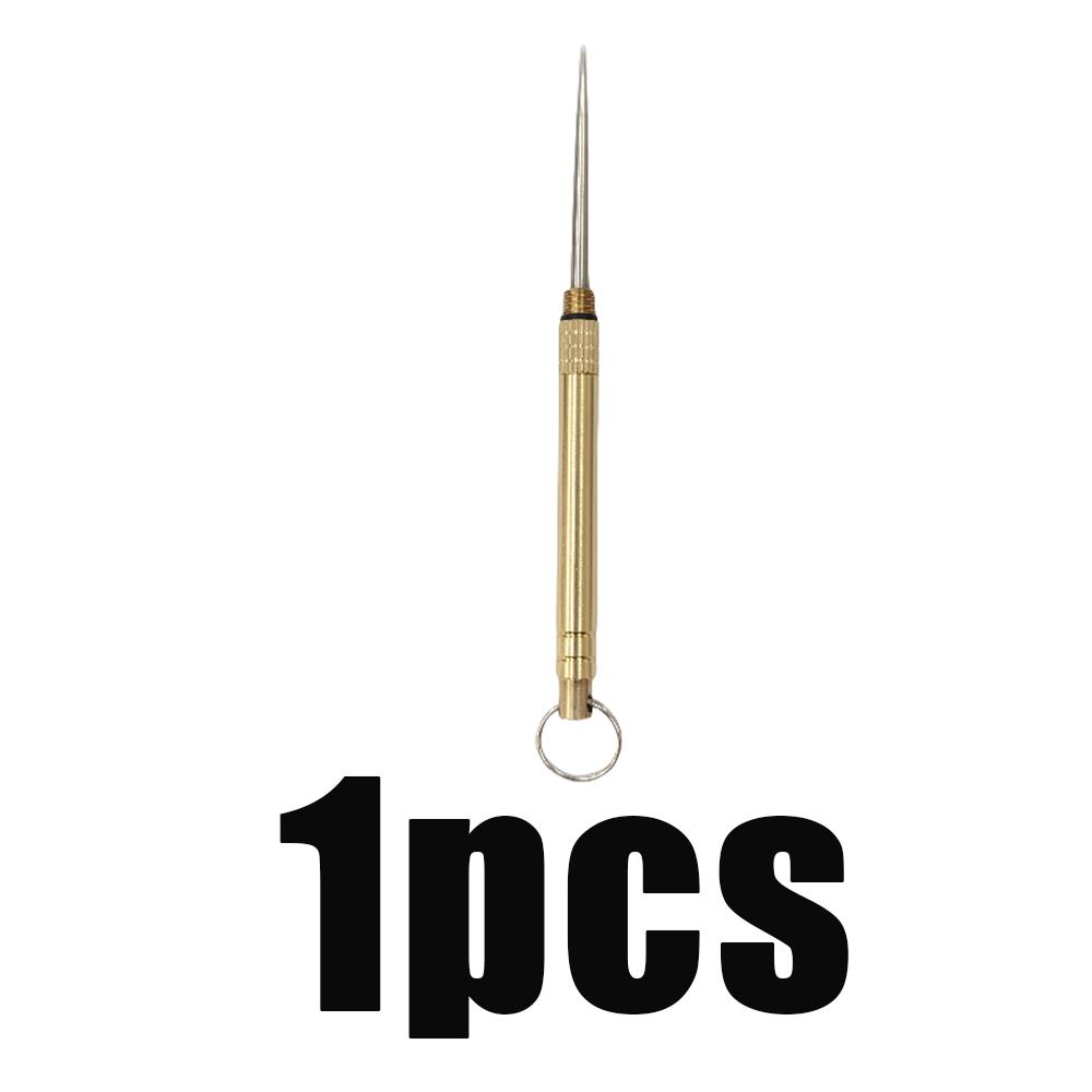 

1/2/3pc Titanium Brass Toothpick Outdoor Stronger Than Dental Floss Camping Tool Apply To Personal Daily Cleaning Fruit Fork