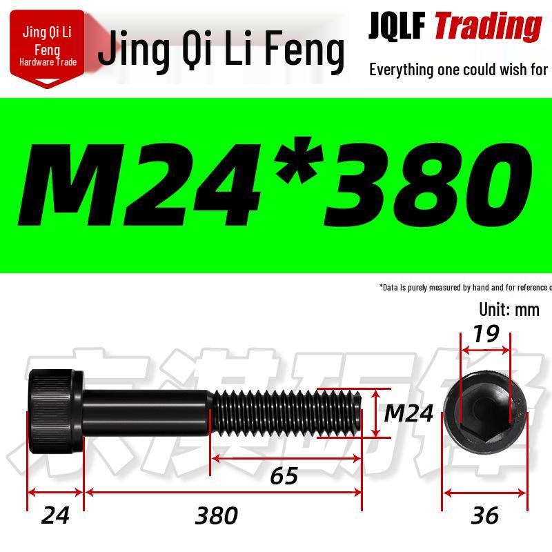 M20-M27 High Strength Blackened Hex Socket Head Cap Screw with Knurled Cylindrical Half Thread