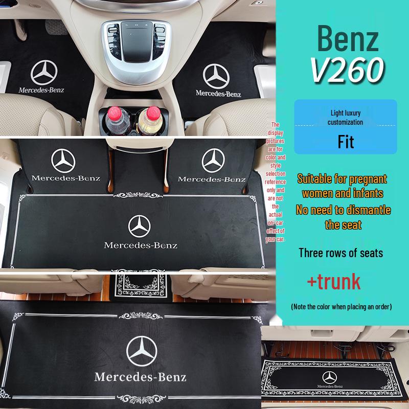 Tappetini personalizzati per Mercedes-Benz V260/V260L: Copertura Completa per Fronte, Centro e Bagagliaio