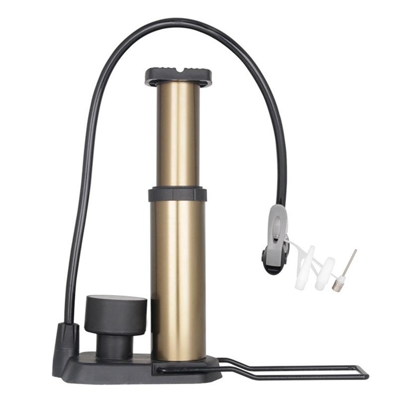 

Насос для горного велосипеда, насос для шин велосипеда, портативный насос высокого давления для ног, внешний шланговый насос для велосипеда и горного велосипеда золотистый