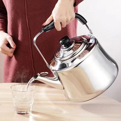 Edelstahl Teekanne Große Kapazität Kessel Heizung Camping Gaskocher Geeignet für Zuhause Camping Innen und Außen Büros