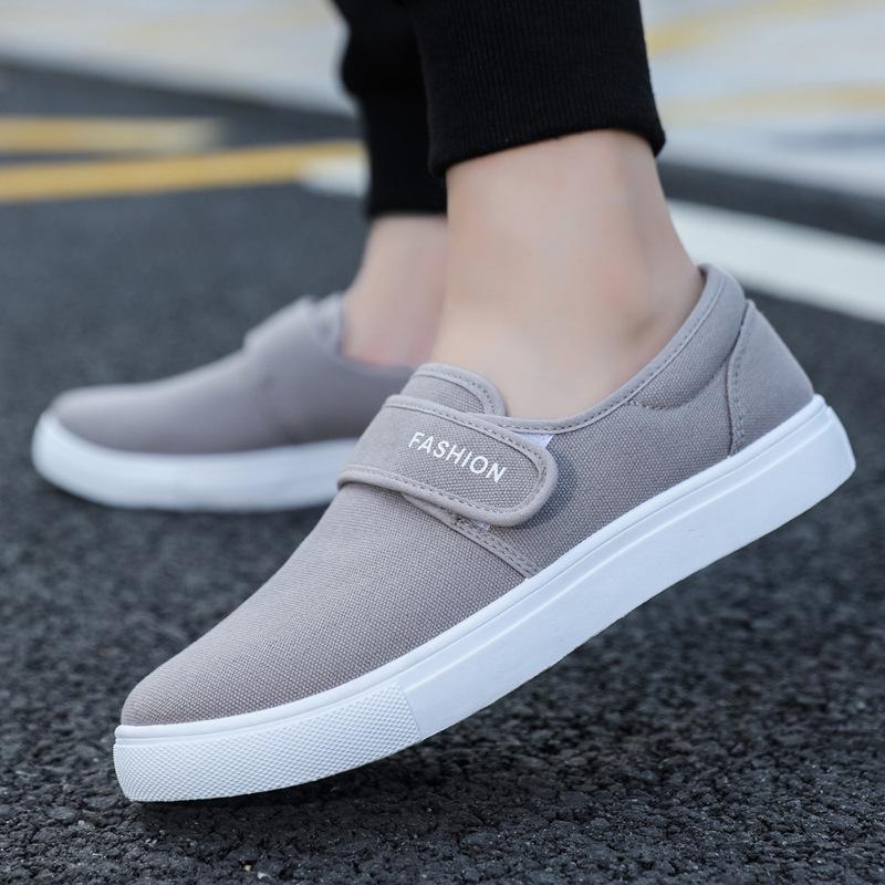 Large Multicolor Versatile Men's Shoes Korean Fashion Velcro Low Top Plank Shoes Lightweight Men's Shoes