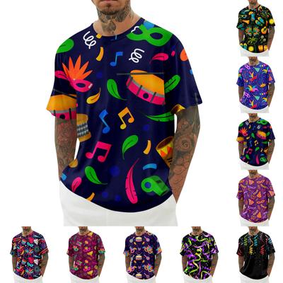 Męski T-shirt, Luźny Casualowy Top z Krótkim Rękawem, Męski Top z Krótkim Rękawem