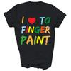 I Heart Love To Finger Paint Im Paint Couple Koszulka Unisex Prezent