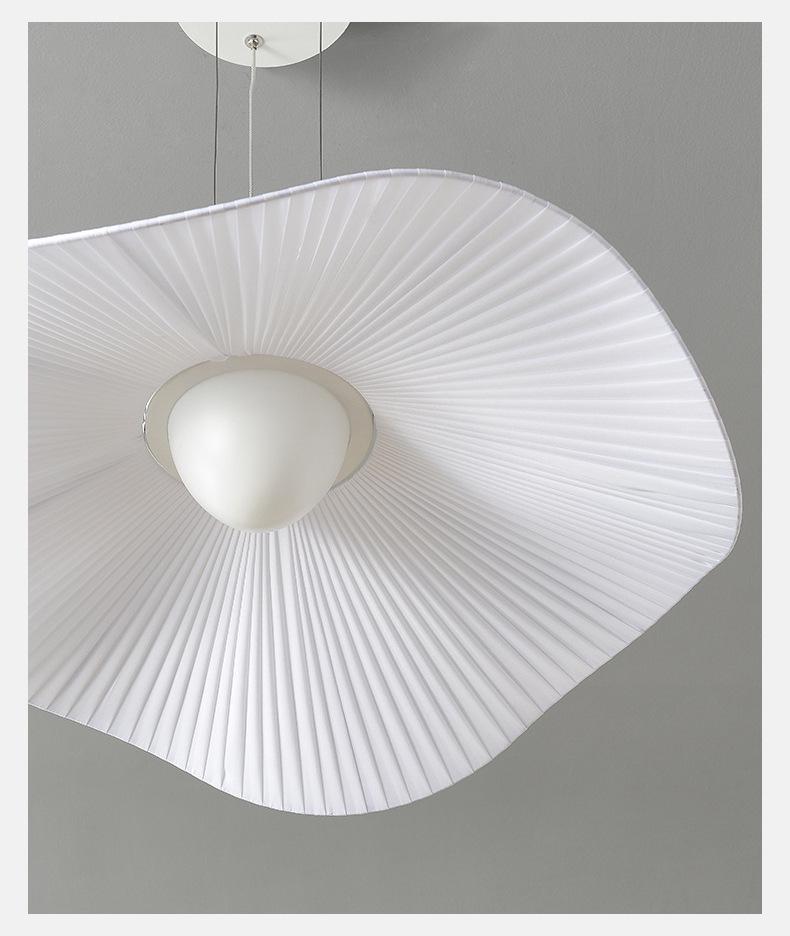 Nordic Lotus Leaf Pendant Light - Elegant White LED Ceiling Fixture for Living Room, Bedroom, Study, or Restaurant.