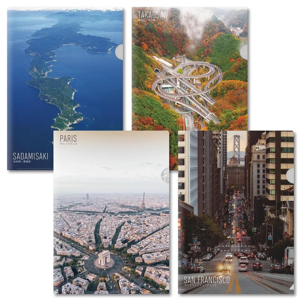 Clear File Set of 12 a reason behind that magnificent [Map World] C "There's scenery."