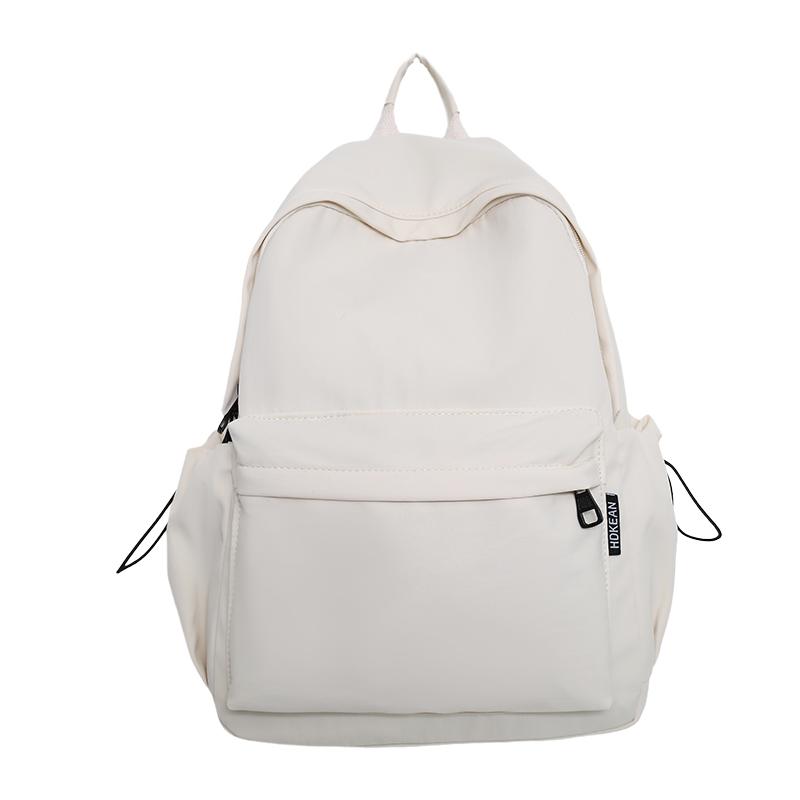 Lightweight Travel Backpack Women Large Capacity Backpack Solid Color Student Schoolbag