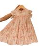 2024 Summer Girls' Floral Cotton Princess Dress - Korean Vacation Style