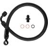 Car Braided Fuel Line Hose Compatible for Honda Accord Civic Prelude CRX CR-V, Durable Plastic Metal Black