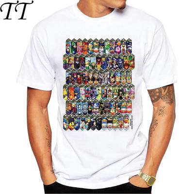 2019 New Arrivals Men Fashion Tshirt Short Sleeve T Shirts Super Smash Bros Universe Printed Funny Comics Tee Tops