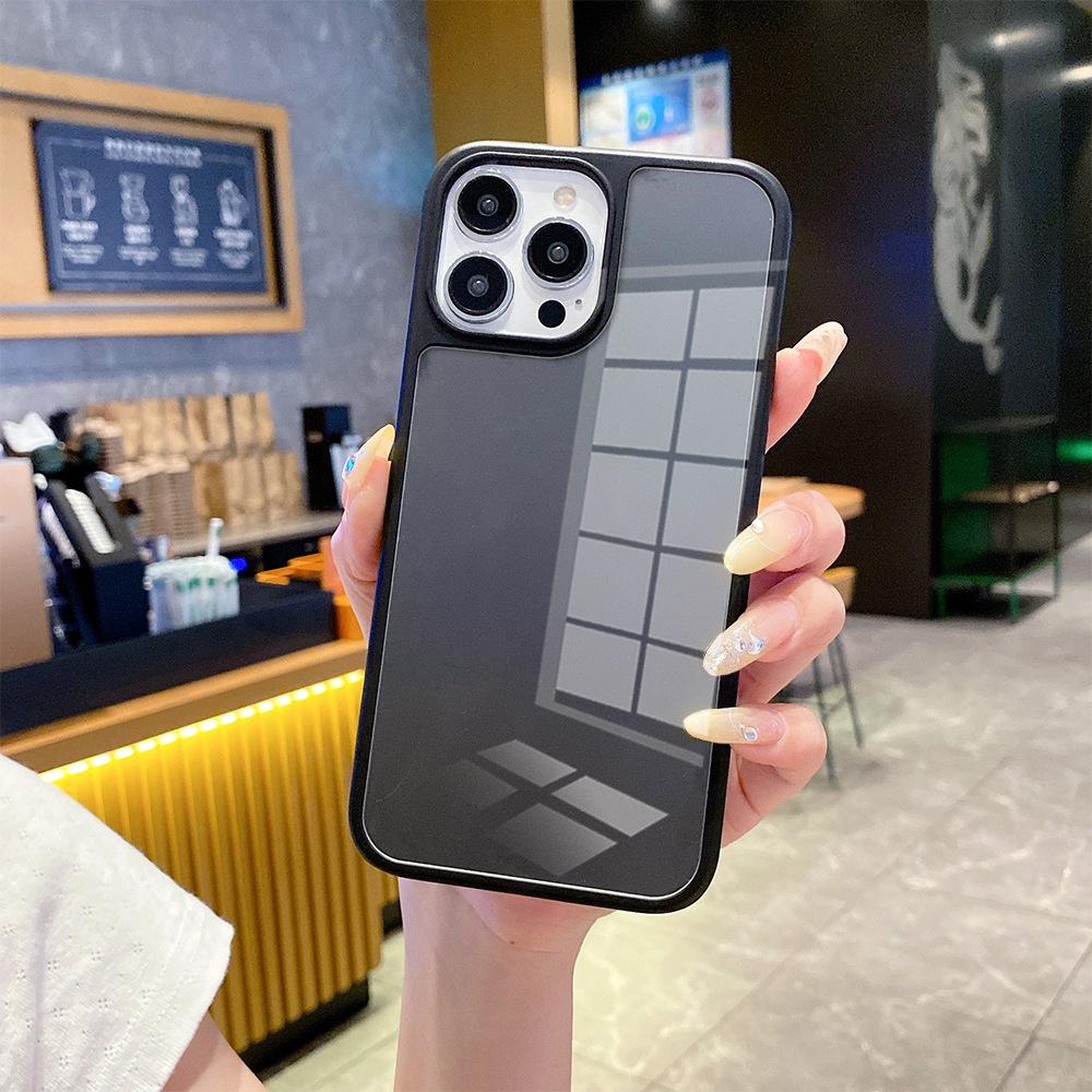 Mobile phone case Apple 17promax to picture iphone16 magnetic glass case/mirror case DIY hard