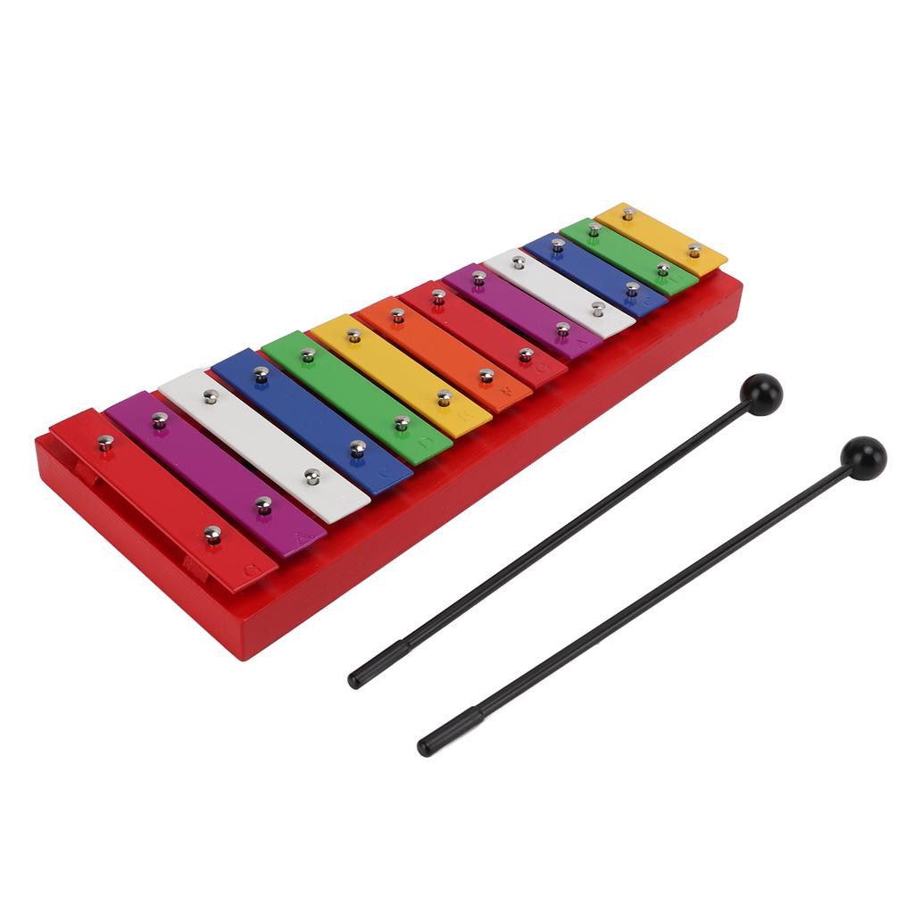 Xilofone colorido de alumínio de bétula 13 tons Glockenspiel profissional para criar música
