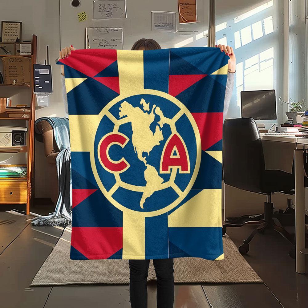 1PC Club America Patterned Flannel Blanket Suitable For All Seasons for Home Decor Warmth and Comfort Gifts Holiday Present